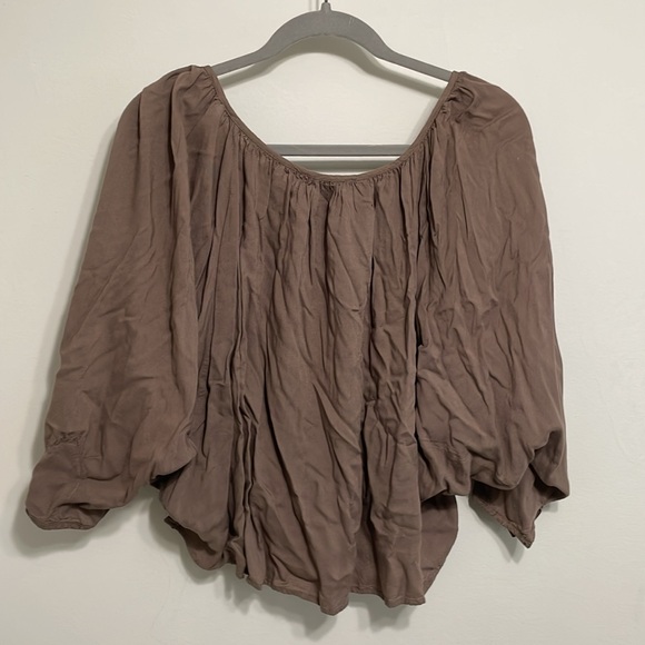 Cecico Brown Button Down Blouse - Picture 3 of 4